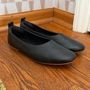 Everlane Black Leather Day Glove Ballet Flats